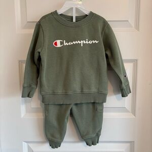 Champion Kids Olive Green Jogger Set